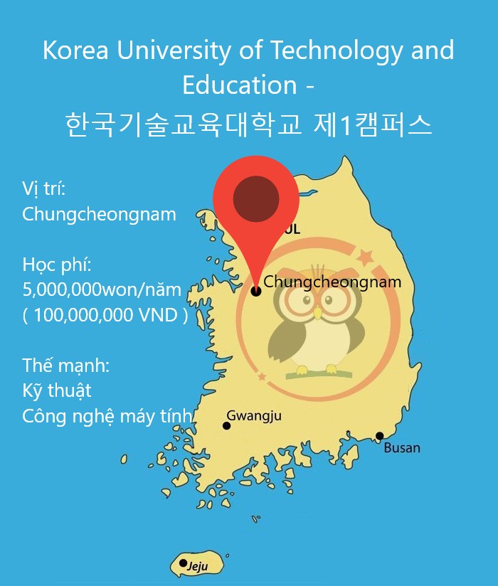 Bản đồ đại học Kỹ thuật Korea: Vị trí, học phí, thế mạnh