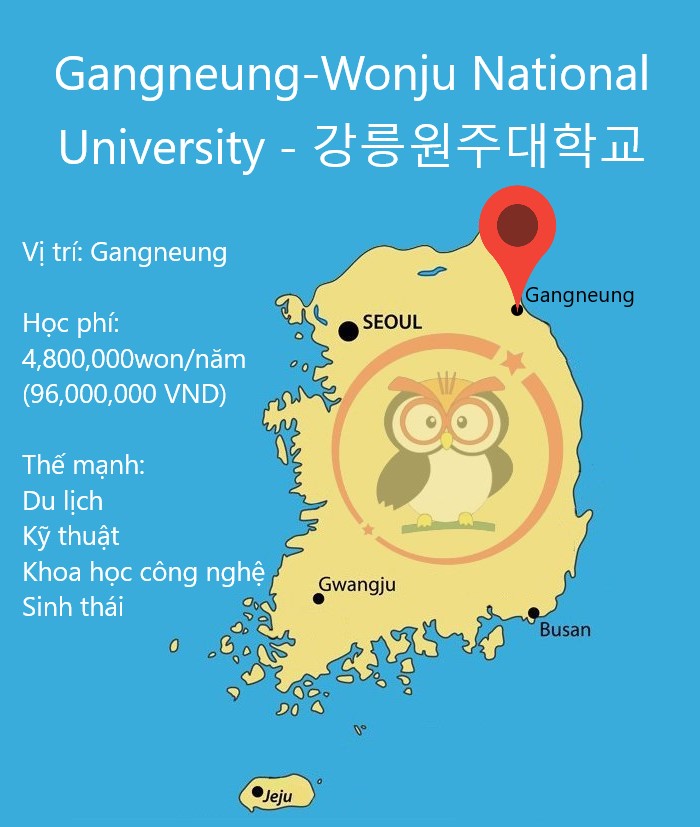 Bản đồ đại học Gangneung-Wonju National University