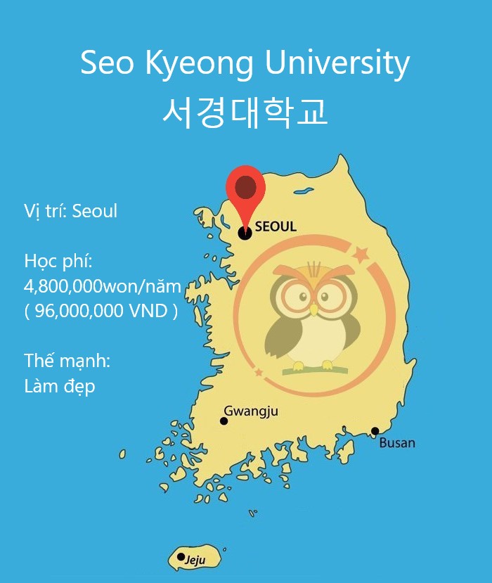 Bản đồ đại học Seokyeong: với thế mạnh ngành làm đẹp