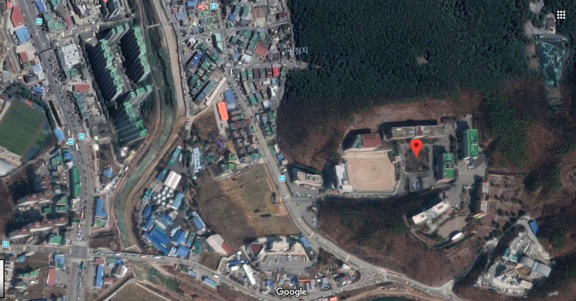 Ảnh vệ tinh trường cao đẳng Yong-In Songdam