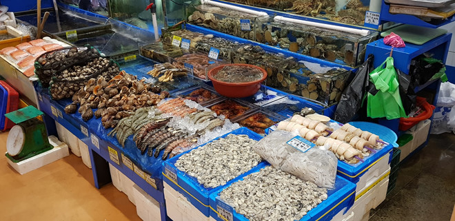 Chợ buôn bán hải sản Noryangjing 