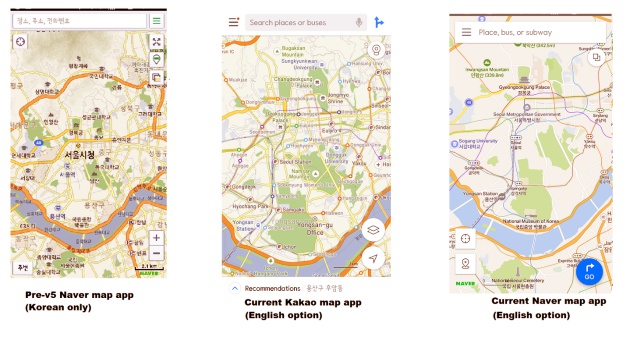 Naver Map có giao diện và cách sử dụng tương tự như Google Map