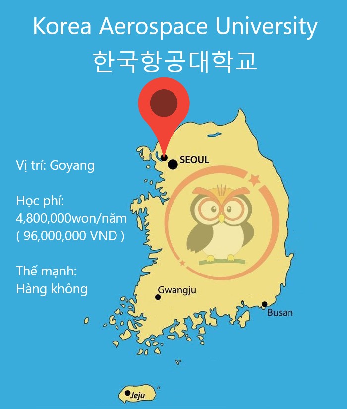 bản đồ đại học hàng không Hàn Quốc: vị trí, học phí, thế mạnh